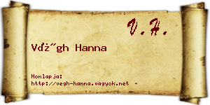 Végh Hanna névjegykártya
